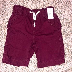 Gap Maroon Pull Up Shorts Size 3T.